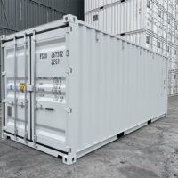 One-Trip 20ft (Std) Shipping container with cheap delivery - light grey